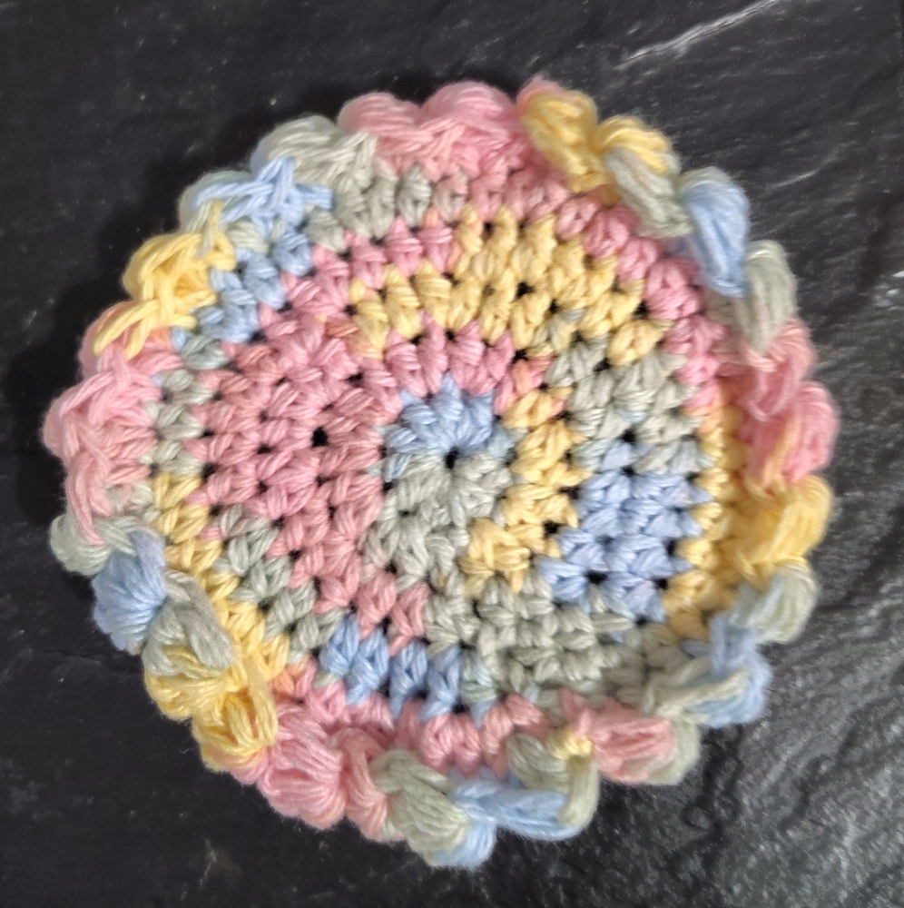 Handcrafted Multicolor Crochet Coaster